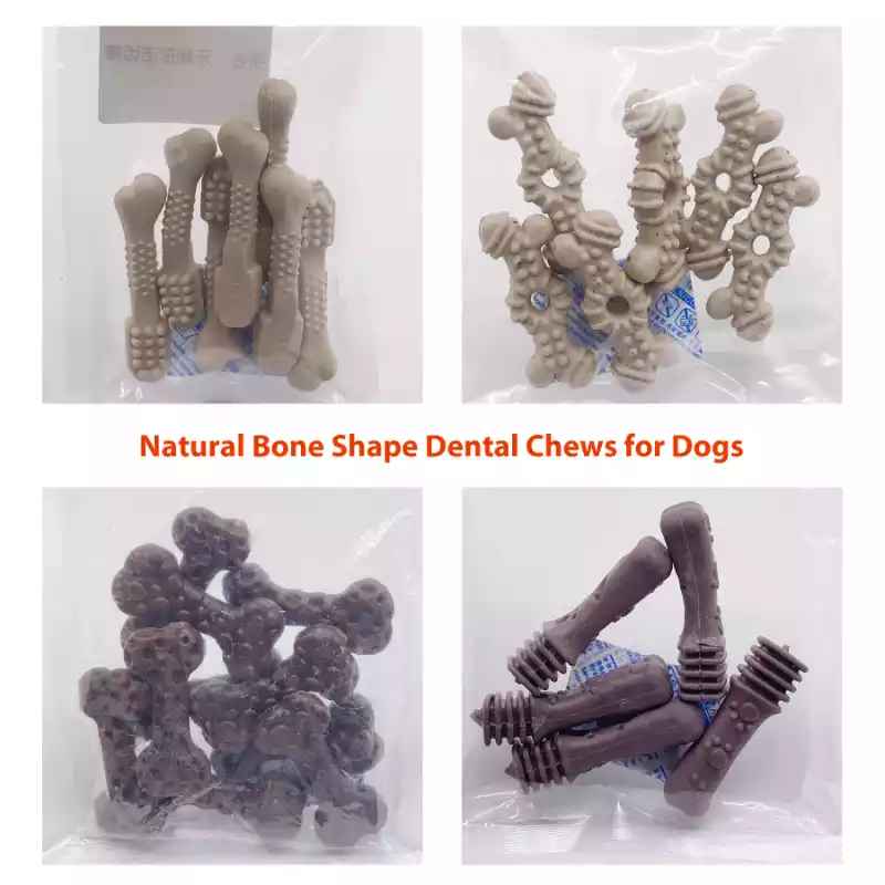 natural bone shape chewable treats for dogs