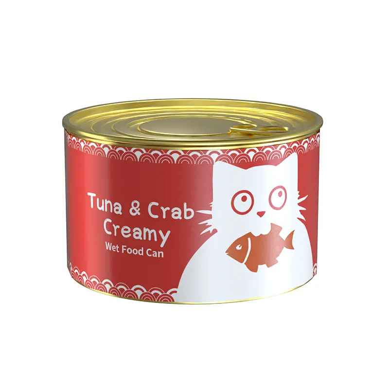 tuna crab creamy wet cat food can